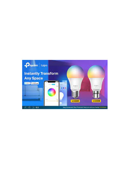 TP-Link Tapo Smart WiFi Multicolour Light Bulb | Tapo L530B