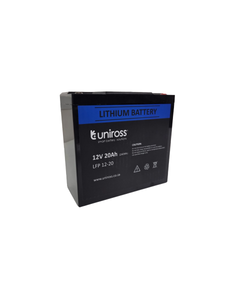 Uniross 12.8V 20Ah (256Wh) LiFEPO4 battery | UR-BAT-LiFePO4-12-20