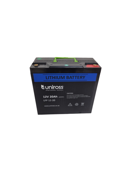 Uniross 12.8V 20Ah (256Wh) LiFEPO4 battery | UR-BAT-LiFePO4-12-20