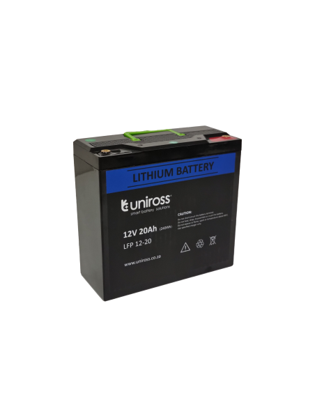 Uniross 12.8V 20Ah (256Wh) LiFEPO4 battery | UR-BAT-LiFePO4-12-20