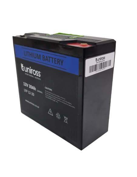 Uniross 12.8V 20Ah (256Wh) LiFEPO4 battery | UR-BAT-LiFePO4-12-20