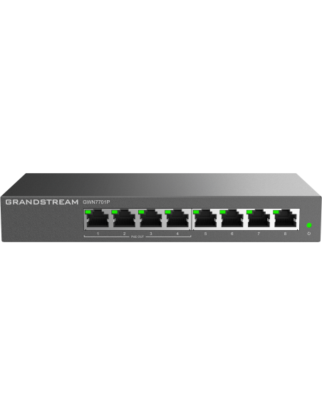 Grandstream Enterprise 8 port Unmanaged GbE PoE Switch 60W | GWN7701P
