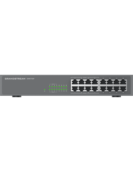 Grandstream Enterprise 16 port Unmanaged GbE PoE Switch - 138W | GWN7702P