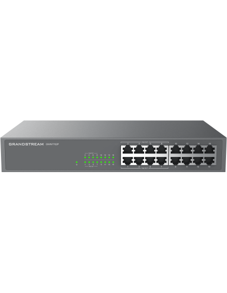 Grandstream Enterprise 16 port Unmanaged GbE PoE Switch - 138W | GWN7702P