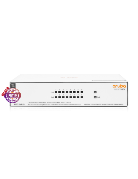HPE Networking Instant On 1430 8 Port GbE Poe Switch | SW14308G-64W