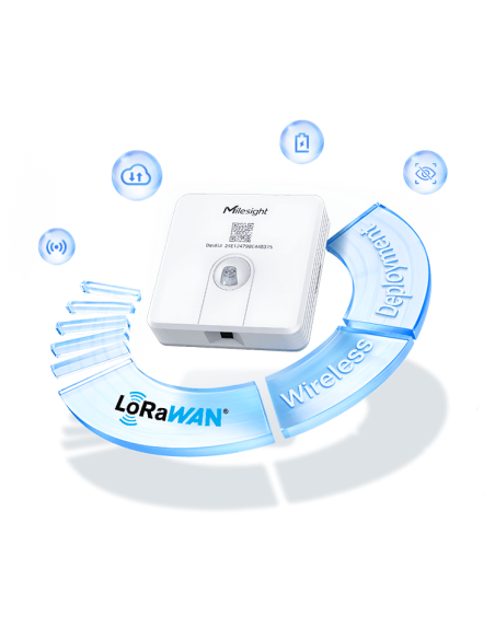 Milesight Desk and Seat Occupancy Sensor with Thermopile IR Temperature Sensor