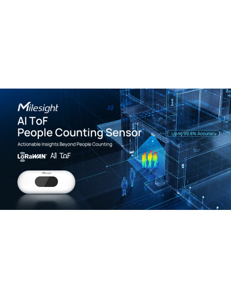 Milesight AI ToF People Counting Sensor - PoE Version (NO LoRA)