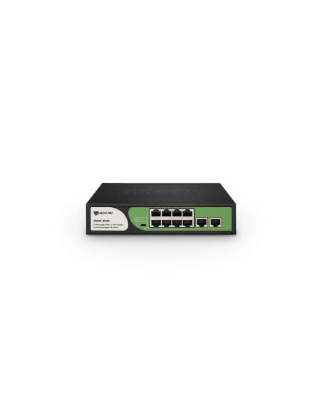 BDCOM 8-Port Gigabit PoE Switch (8-Port PoE + 2-Port Gigabit RJ45) 90W PoE Budget