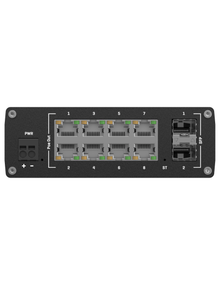Teltonika 8-Port Industrial Managed PoE+ Switch | TSW202 Teltonika 8-Port Industrial Managed PoE+ Switch | TSW202