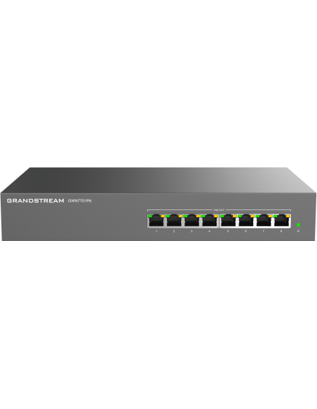 Grandstream Enterprise 8 port Unmanaged GbE PoE Switch - 145W | GWN7701PA Grandstream Enterprise 8 port Unmanaged GbE PoE Switch - 145W | GWN7701PA