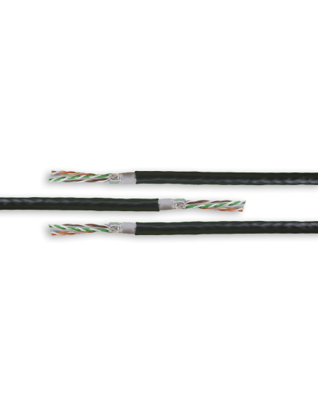 Acconet CAT6 UV Outdoor Ethernet Cable 100m Black Solid Core SF/TP Pull Box | CAT6U-100-SC Acconet CAT6 UV Outdoor Ethernet Cable 100m Black Solid Core SF/TP Pull Box | CAT6U-100-SC