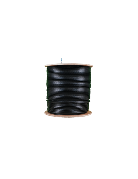 Acconet CAT5 UV Outdoor Ethernet Cable 500m Black Solid Copper SF/TP Pull Box | CAT5U-500-SC