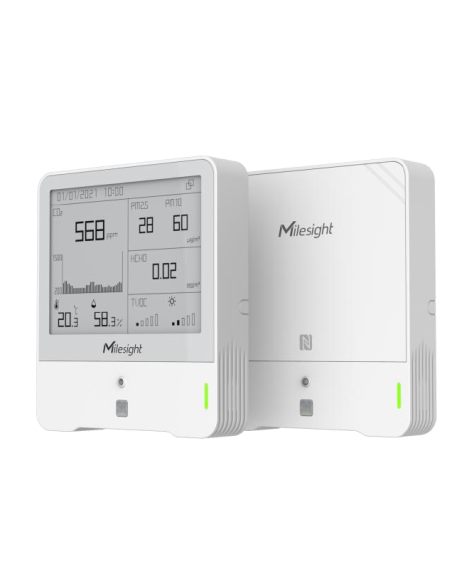 Milesight Indoor Ambience Monitor - Temp, Humidity, PIR, Light, TVOC, CO2, Barometric, PM2.5/10 Milesight Indoor Ambience Monitor - Temp, Humidity, PIR, Light, TVOC, CO2, Barometric, PM2.5/10