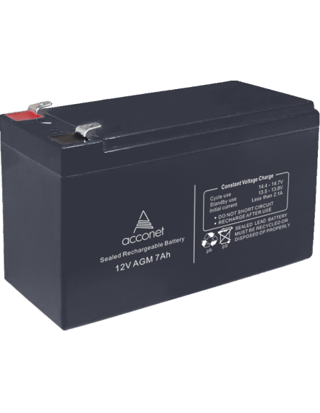Acconet 12V AGM 7Ah Deep Cycle Battery | AC-BAT-VRLA-12V7AH