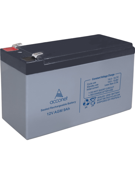 Acconet 12V AGM 9Ah Deep Cycle Battery | AC-BAT-VRLA-12V9AH