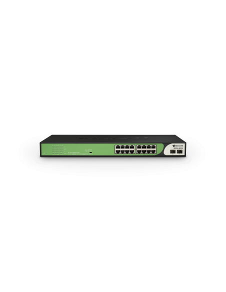 BDCOM 16-Port Gigabit PoE Switch (16-Port PoE + 2-Port Gigabit SFP) 180W PoE Budget BDCOM 16-Port Gigabit PoE Switch (16-Port PoE + 2-Port Gigabit SFP) 180W PoE Budget