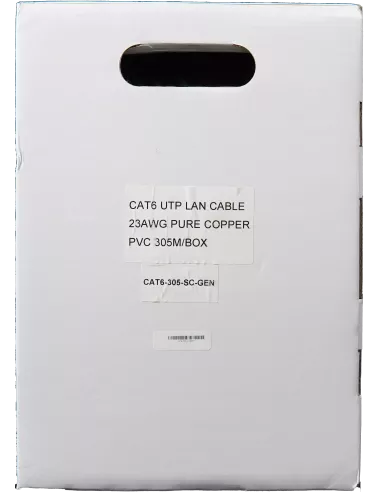 Essential CAT6 Solid Copper 305m Indoor UTP Cable | CAT6-305-SC-GEN