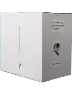Essential CAT6 Indoor Ethernet Cable 100m Grey Solid Copper UTP Pull Box | CAT6-100-SC-GEN
