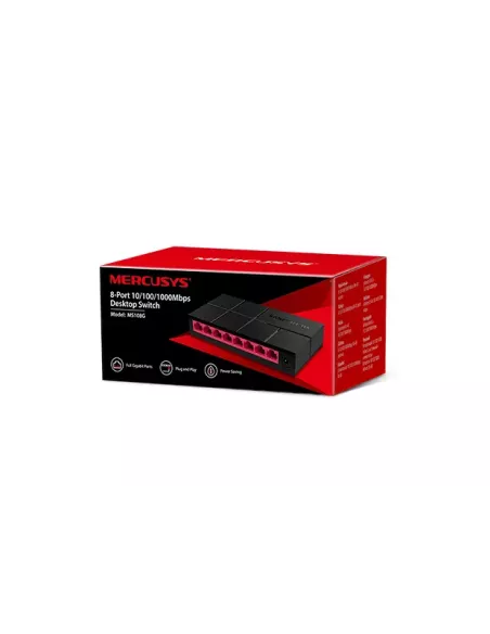 Mercusys 8-Port Gigabit Desktop Switch, 8x Gigabit Ports | MS108G Mercusys 8-Port Gigabit Desktop Switch, 8x Gigabit Ports | MS108G
