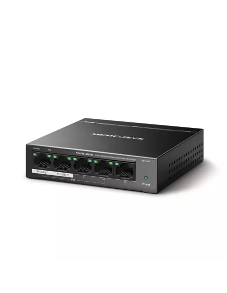 Mercusys 5-Port Gigabit PoE Desktop Switch | MS105GP Mercusys 5-Port Gigabit PoE Desktop Switch | MS105GP