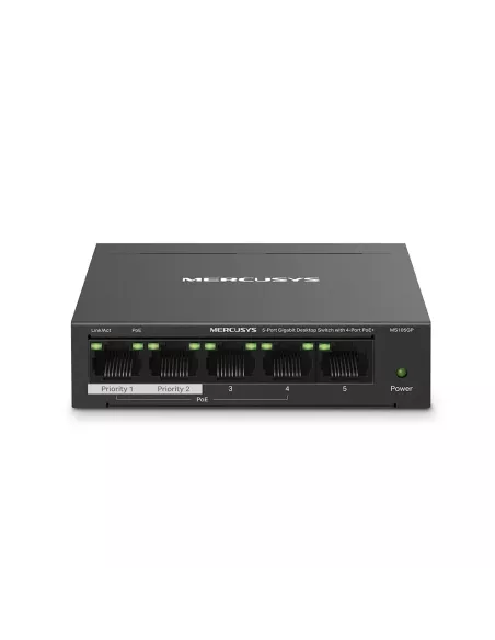 Mercusys 5-Port Gigabit PoE Desktop Switch | MS105GP Mercusys 5-Port Gigabit PoE Desktop Switch | MS105GP