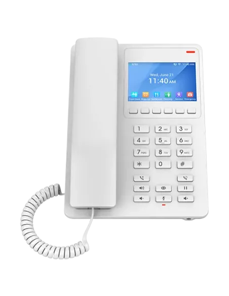 Grandstream 2 Line 3.5'' Color LCD WiFi 6 Hotel Phone White | GHP630W Grandstream 2 Line 3.5'' Color LCD WiFi 6 Hotel Phone White | GHP630W