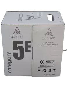 Acconet CAT5e Indoor Ethernet Cable 100m White CCA STP Pull Box | CAT5-100-SC-STP 2