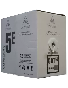 Acconet CAT5e Indoor Ethernet Cable 100m White CCA STP Pull Box | CAT5-100-SC-STP