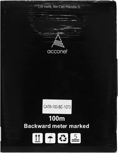 Acconet CAT6 Indoor Ethernet Cable 100m White Solid Copper UTP Pull Box | CAT6-100-SC Acconet CAT6 Indoor Ethernet Cable 100m White Solid Copper UTP Pull Box | CAT6-100-SC