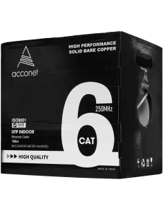 Acconet CAT6 Indoor Ethernet Cable 100m White Solid Copper UTP Pull Box | CAT6-100-SC 2