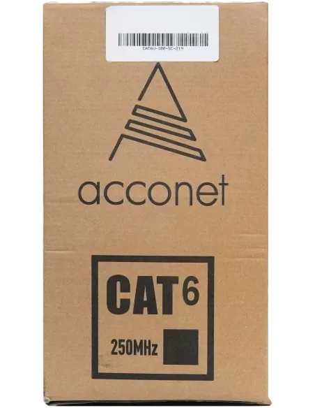 Acconet CAT6 UV Outdoor Ethernet Cable 100m Black Solid Core SF/TP Pull Box | CAT6U-100-SC Acconet CAT6 UV Outdoor Ethernet Cable 100m Black Solid Core SF/TP Pull Box | CAT6U-100-SC