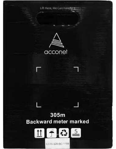 Acconet CAT6 Indoor Ethernet Cable 305m White Solid Copper UTP Pull Box | CAT6-305-SC Acconet CAT6 Indoor Ethernet Cable 305m White Solid Copper UTP Pull Box | CAT6-305-SC