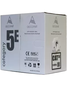 Acconet CAT5e 100m Solid Copper Indoor SFTP Cable | CAT5-100-SC-STP 2