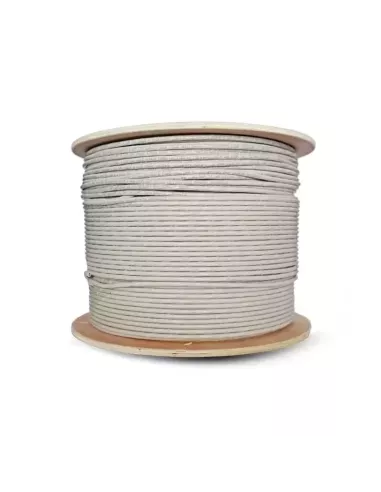 Essential CAT5e Indoor Ethernet Cable 500m Grey Solid Copper UTP Roll | CAT5-500-GEN-SC