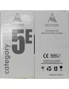 Acconet CAT5 UV Outdoor Ethernet Cable 100m Black CCA SF/TP Pull Box | CAT5U-100