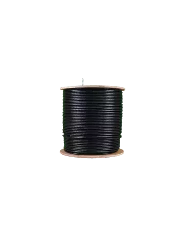 Essential CAT5 UV Outdoor Ethernet Cable 500m Black Solid Copper SF/TP Roll | CAT5U-500-GEN-SC