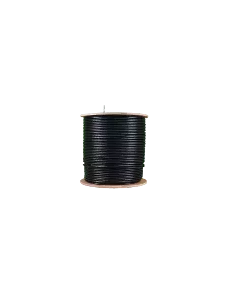 Essential CAT5 UV Outdoor Ethernet Cable 500m Black Solid Copper SF/TP Roll | CAT5U-500-GEN-SC