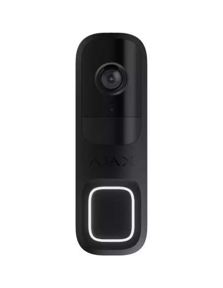 AJAX Security Outdoor Black 4MP WiFi Video Doorbell with PIR & AI | AJAX-DB-B