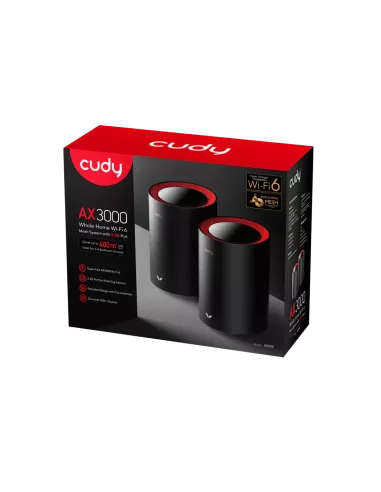 Cudy Dual Band 3000Mbps WiFi 6 Multi-Gigabit Mesh 2-Pack | M3000 (2-Pack) Cudy Dual Band 3000Mbps WiFi 6 Multi-Gigabit Mesh 2-Pack | M3000 (2-Pack)