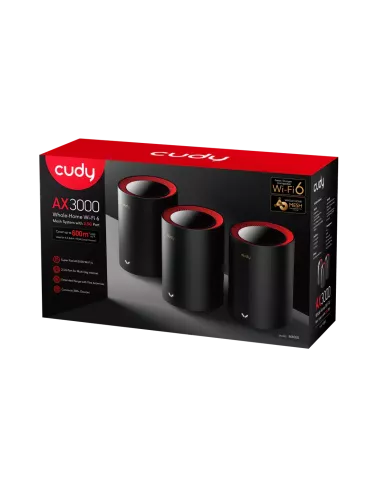 Cudy Dual Band 3000Mbps WiFi 6 Multi-Gigabit Mesh 3-Pack | M3000 (3-Pack) Cudy Dual Band 3000Mbps WiFi 6 Multi-Gigabit Mesh 3-Pack | M3000 (3-Pack)