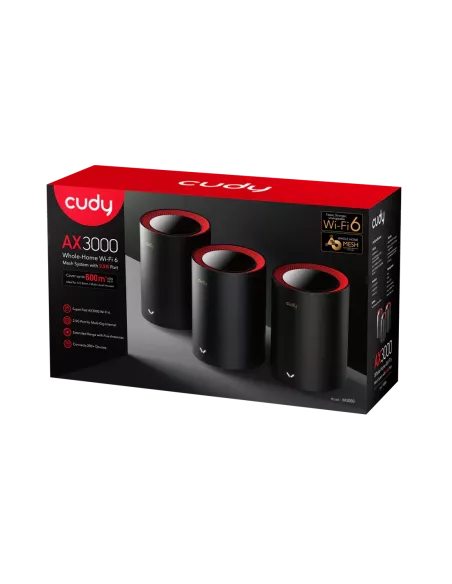 Cudy Dual Band 3000Mbps WiFi 6 Multi-Gigabit Mesh 3-Pack | M3000 (3-Pack)
