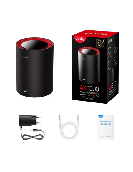 Cudy Dual Band 3000Mbps WiFi 6 Multi-Gigabit Mesh Router | M3000 (1-Pack)