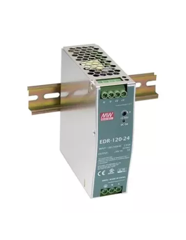 Mean Well 120W Single Industrial DIN Rail | MW-EDR-120-48