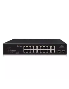 UNV - 16x Gigabit PoE Ethernet Port Switch, 2x Gigabit port, 2x SFP port