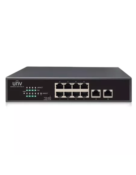 UNV - 8x Gigabit PoE Ethernet Port Switch, 2x Gigabit port UNV - 8x Gigabit PoE Ethernet Port Switch, 2x Gigabit port