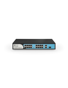 BDCOM 16-Port 100M PoE Switch (16-Port 100M PoE + 1 GE + 1 SFP) 180W PoE Budget