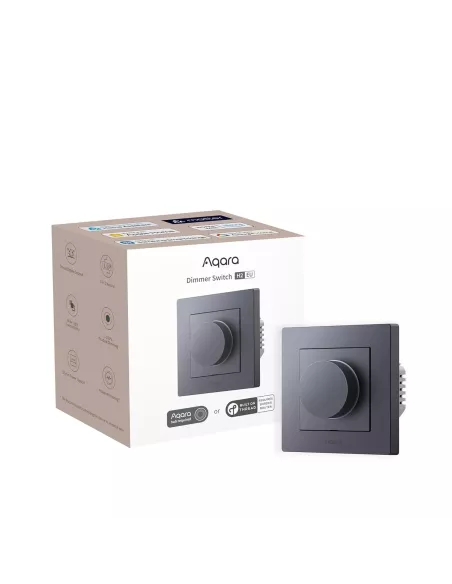 Aqara Dimmer Switch H2 EU 2 in 1 With Neutral & No Neutral (Gray) | AQ-CTRL-DIM-SW-WALL-G
