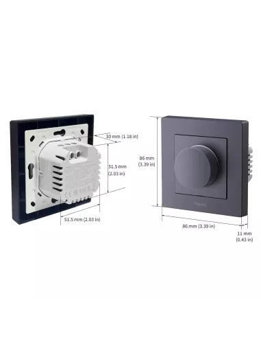 Aqara Dimmer Switch H2 EU 2 in 1 With Neutral & No Neutral (Gray) | AQ-CTRL-DIM-SW-WALL-G Aqara Dimmer Switch H2 EU 2 in 1 With Neutral & No Neutral (Gray) | AQ-CTRL-DIM-SW-WALL-G