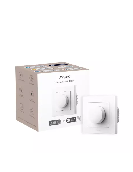 Aqara Dimmer Switch H2 EU 2 in 1 With Neutral & No Neutral (White) | AQ-CTRL-DIM-SW-WALL-W Aqara Dimmer Switch H2 EU 2 in 1 With Neutral & No Neutral (White) | AQ-CTRL-DIM-SW-WALL-W