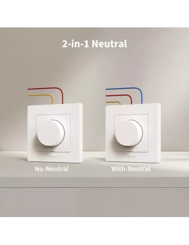 Aqara Dimmer Switch H2 EU 2 in 1 With Neutral & No Neutral (White) | AQ-CTRL-DIM-SW-WALL-W Aqara Dimmer Switch H2 EU 2 in 1 With Neutral & No Neutral (White) | AQ-CTRL-DIM-SW-WALL-W